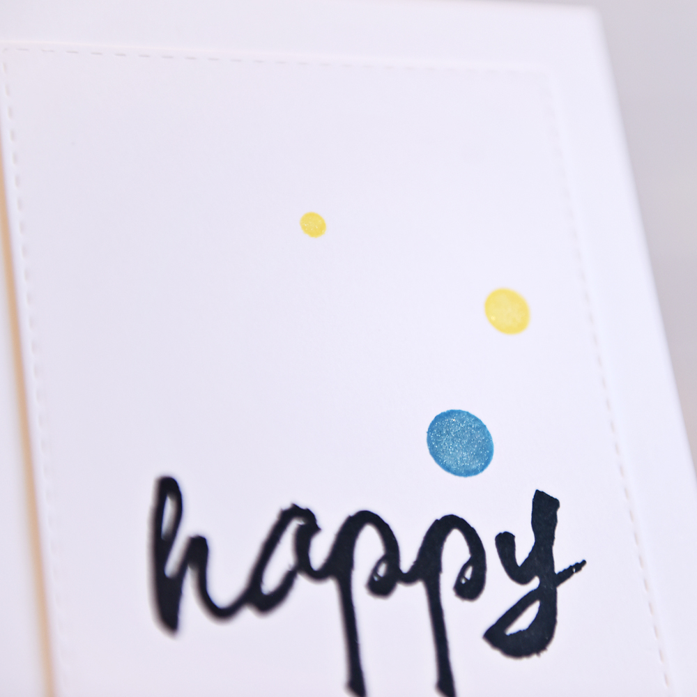 happy new year card with dots