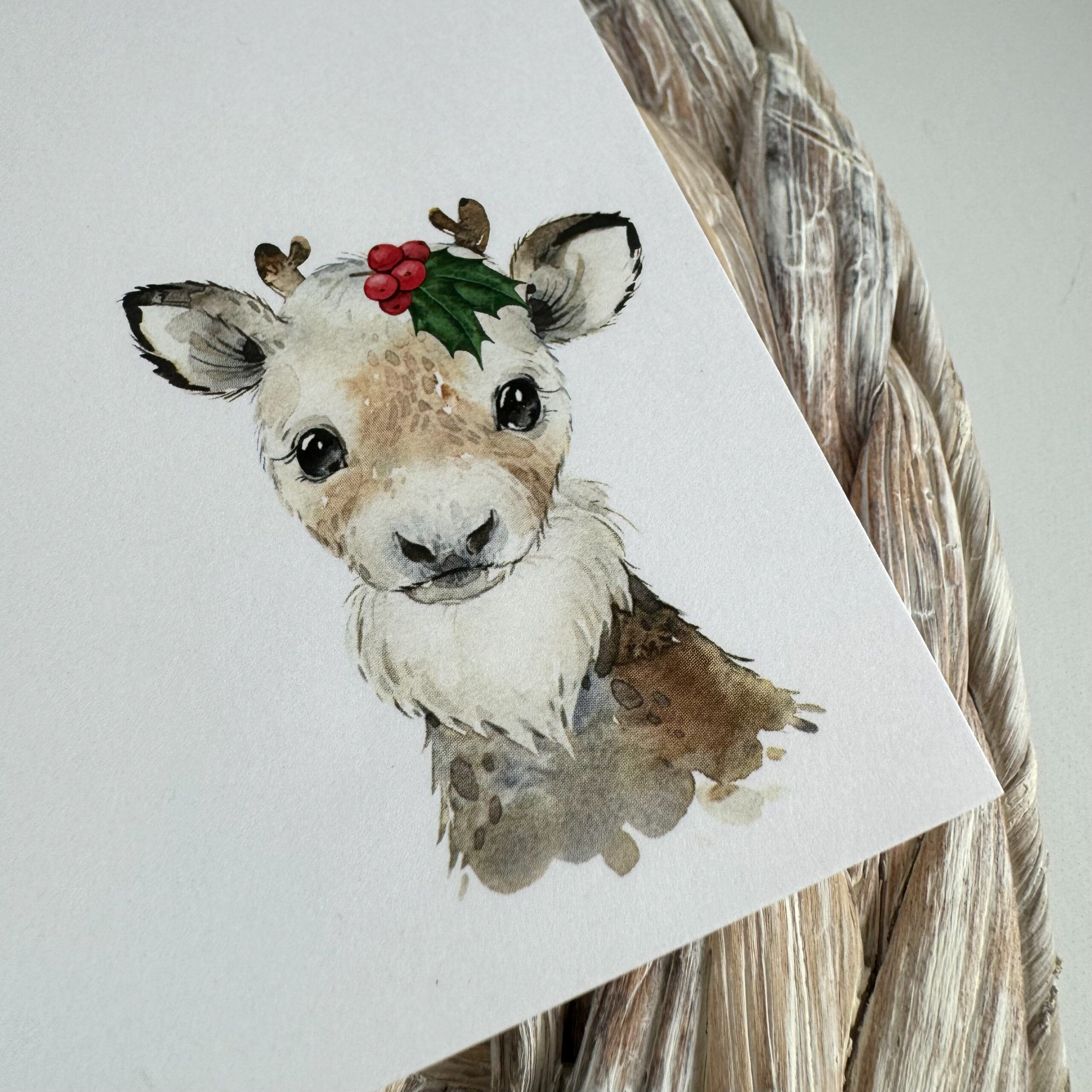 watercolor holiday reindeer notepad